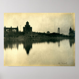 Poster Exposição de compras da Louisiana, Ferris Wheel, 1