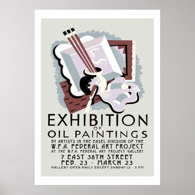 Poster Exposição de Pinturas a Óleo (Frente)