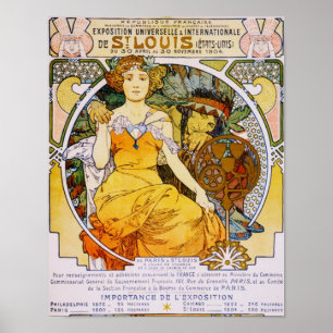 Póster Exposição de St Louis por Mucha