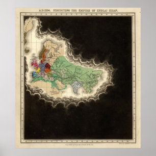 Poster Exposição do Império de Kublai Khan 1294 AD