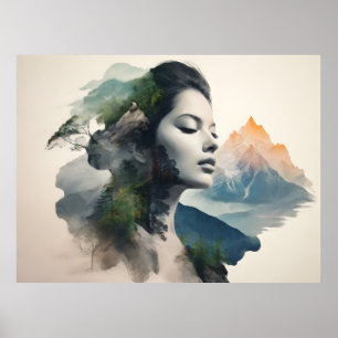 Poster Exposição dupla da arte feminina