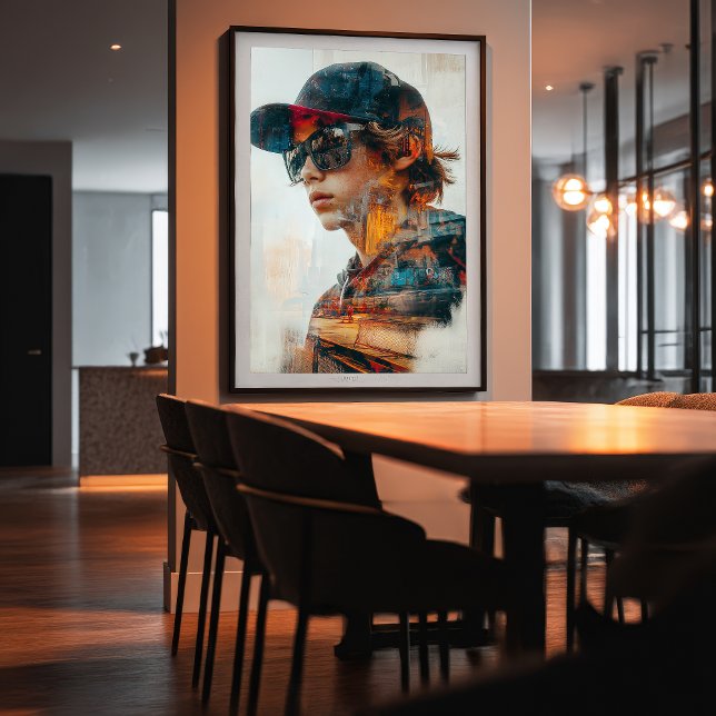 Poster Exposição dupla de imagem urbana (Criador carregado)