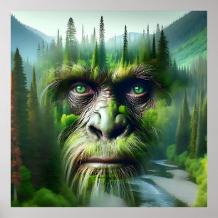 Poster Exposição Dupla Pé-Grande com Floresta