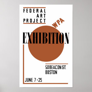 Póster Exposição federal de WPA do projeto da arte