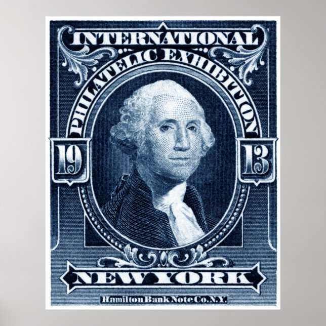Poster Exposição Filatélica de Nova Iorque de 1913 (Frente)