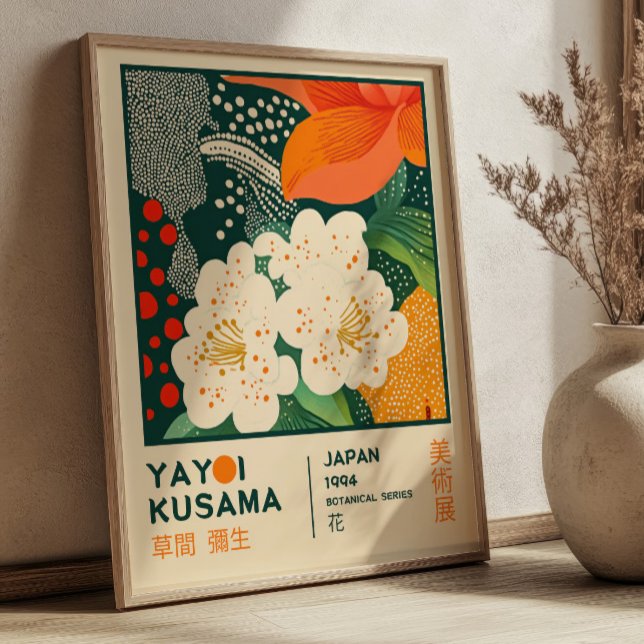 Poster Exposição Floral BOHO Chic Yayoi Kusama (Criador carregado)