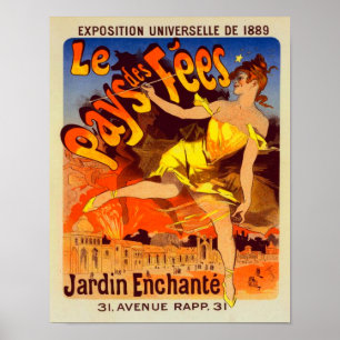 Poster Exposição Ininversa de 1889 - Feira Mundial