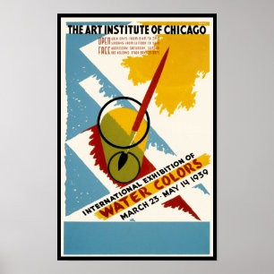 Poster Exposição Internacional de Cores de Água