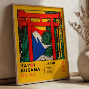Poster Exposição Japonesa Yayoi Kusama Torii Gate