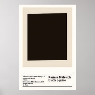 Poster Exposição Kazimir Malevich Quadrado Preto 1915