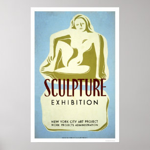 Poster Exposição NYC da escultura WPA 1941