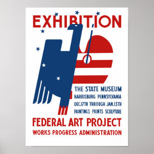 Póster Exposição -- O PA de Harrisburg do museu do esta