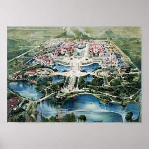 Poster Exposição Pan-Americana - Feira do Mundo de Buff