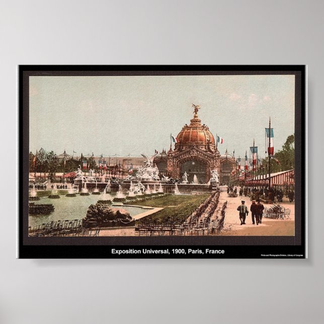 Poster Exposição Universal, 1900, Paris, França (Frente)