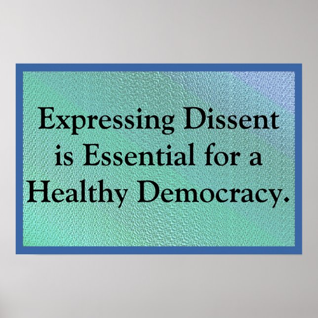 Poster Expressando Dissentimento (Frente)