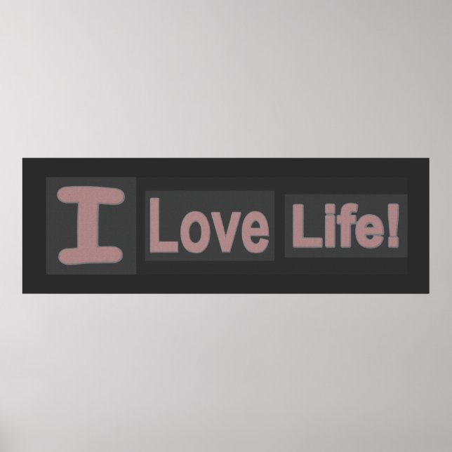Poster Expressão Bela Design "Vida de Amor". Comprar Agor (Frente)