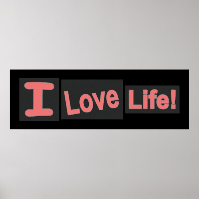 Poster Expressão Bela Design "Vida de Amor". Comprar Agor (Frente)