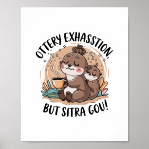 Poster Expressão da bateria Lama cúbica e bebê