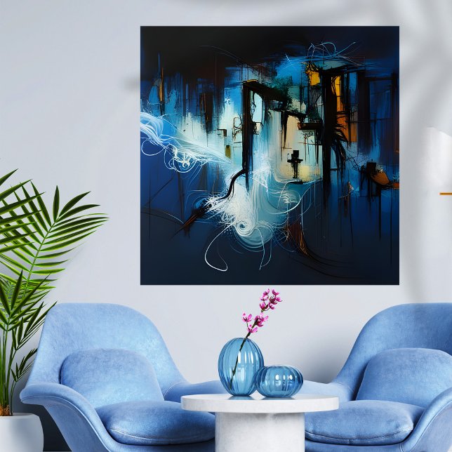 Poster Expressionismo de Abstrato de vento gelado (Criador carregado)