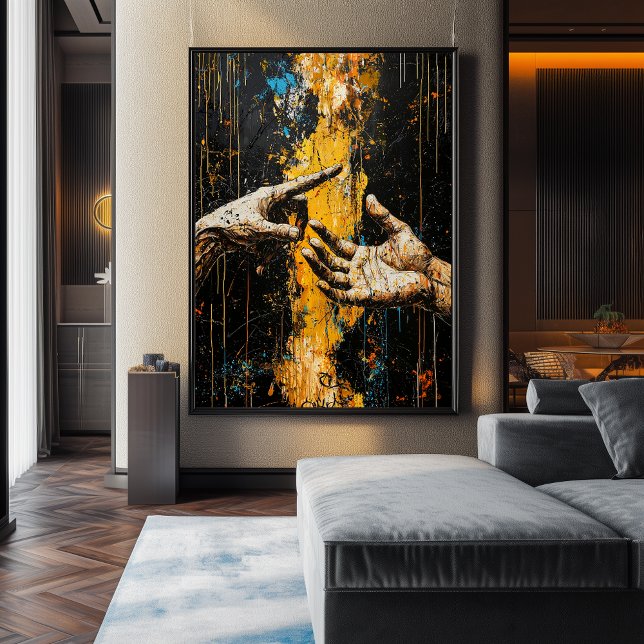 Poster Expressionista A Criação de Adão - Repensar Negrit (Criador carregado)