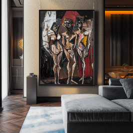 Poster Expressionista Os Três Graus - Contemporâneo Negri