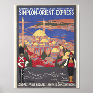 Poster Expresso de oriente a Constantinople