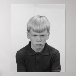 Póster Expressões faciais do menino