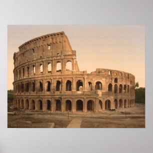 Poster Exterior Colosseum, Roma, Itália Archival impress