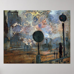 Poster Exterior de Gare Santo-Lazare por Claude Monet