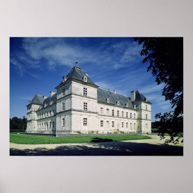 Poster Exterior do Chateau, construído c.1546 (Frente)