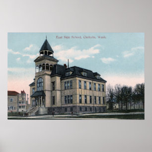 Poster Exterior View of East Side School Bldg
