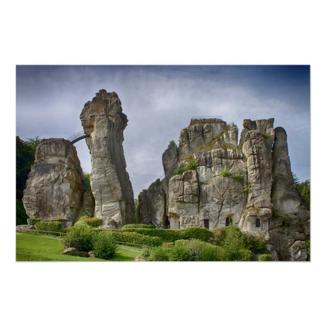 Póster Externsteine Teutoburg Forest Alemanha (Frente)