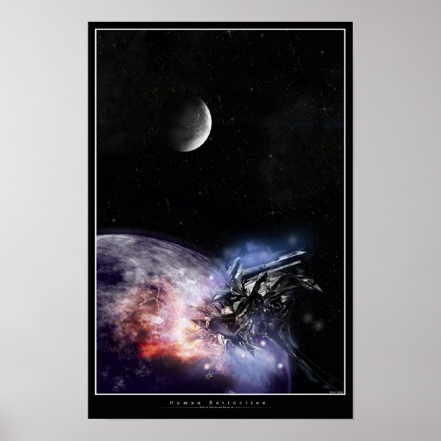 Poster Extinção Humana (Frente)