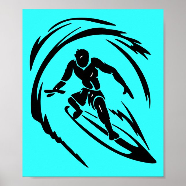 Poster extreme_sport_003 SURFING DUDE TATTOO TRIBAL (Frente)