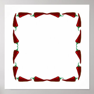 Poster Extremidade das pimentas de pimentão para termina