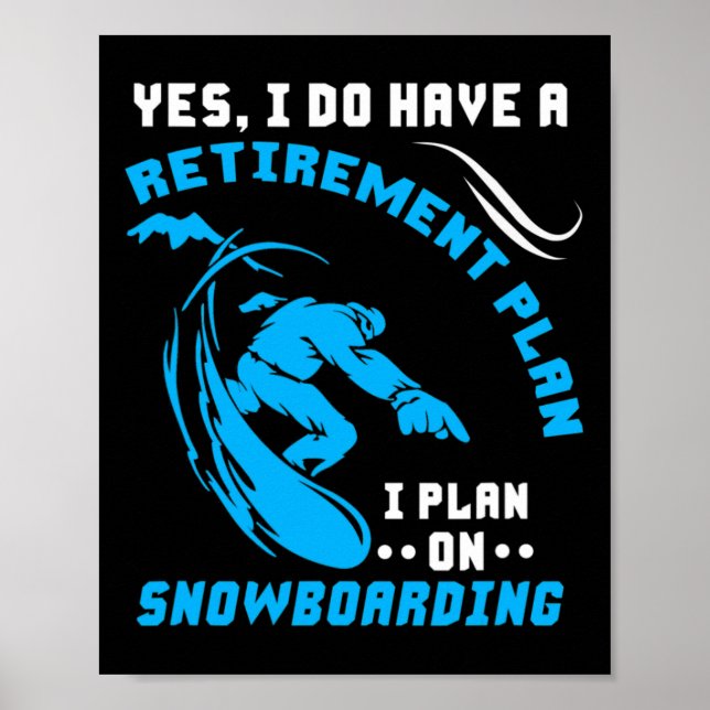 Poster Extremo Plano de Reforma do Snowboard do Esporte (Frente)