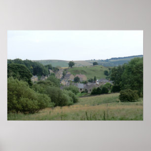 Póster Eyam, a vila histórica do praga em Derbyshire