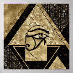 Poster Eye of Horus - Golden Ratio