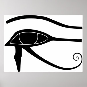 Poster Eye of Horus - Horusauge Hieroglyphs Hyroglyphen