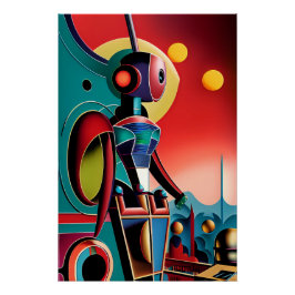 Póster Eye Robot - Ken Gage Surreal Art