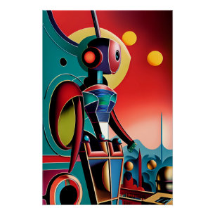 Póster Eye Robot - Ken Gage Surreal Art