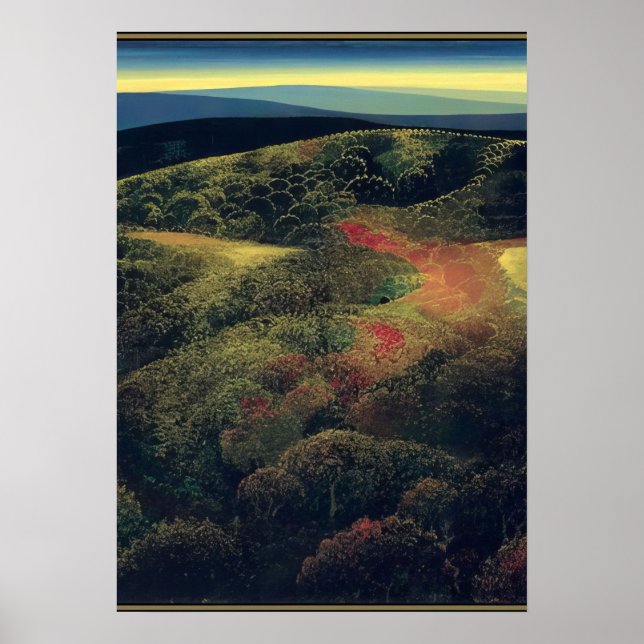 Poster Eyvind Earle -  Final de Outubro - Realismo Mágico (Frente)
