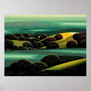 Poster Eyvind Earle - Névoa Esmeralda - 1993; Estados Uni