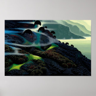 Poster Eyvind Earle - Paraíso Oceânico - 1995; Estados U
