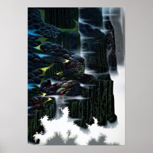 Poster Eyvind Earle - Penhascos Marinhos Crescentes - 19