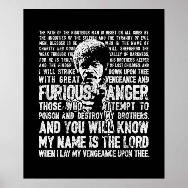 Poster Ezekiel 2517 Jules Winnfield (Frente)