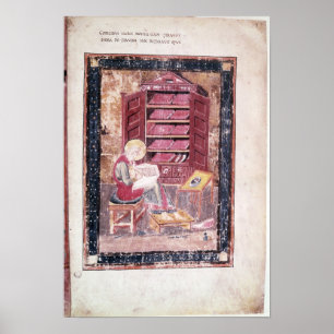 Poster Ezra escrevendo os livros sagrados