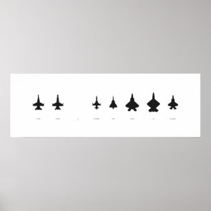 Poster F17-35 Fighter Sihlouettes