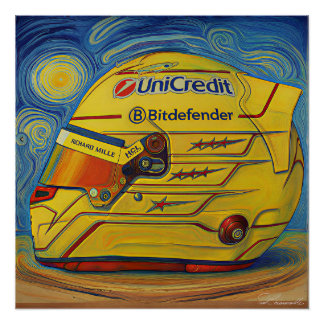 Póster F1 Lewis Helmet