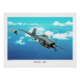 Póster F4F Wildcat "Check six.Zero!"